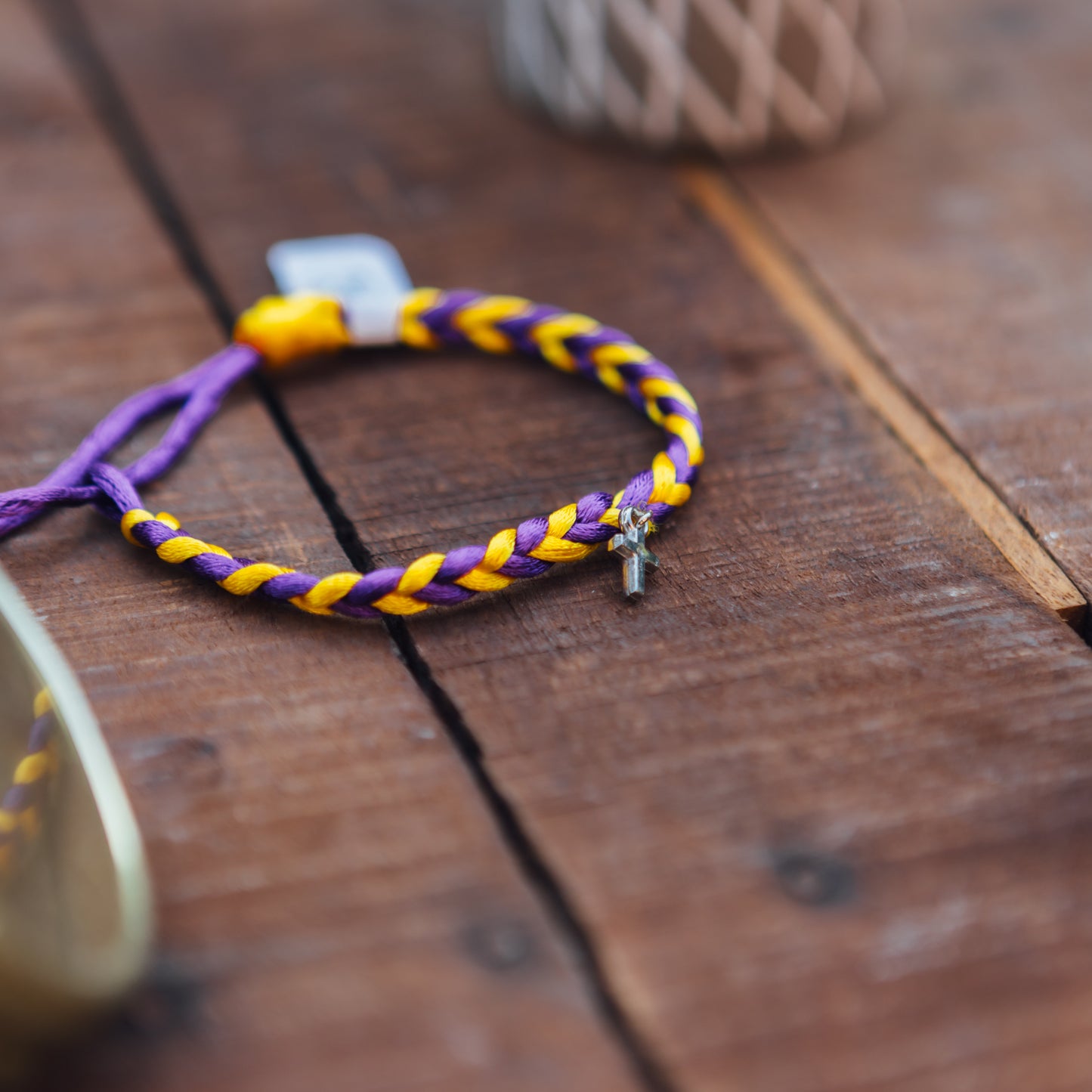 Satin String Cross Bracelet