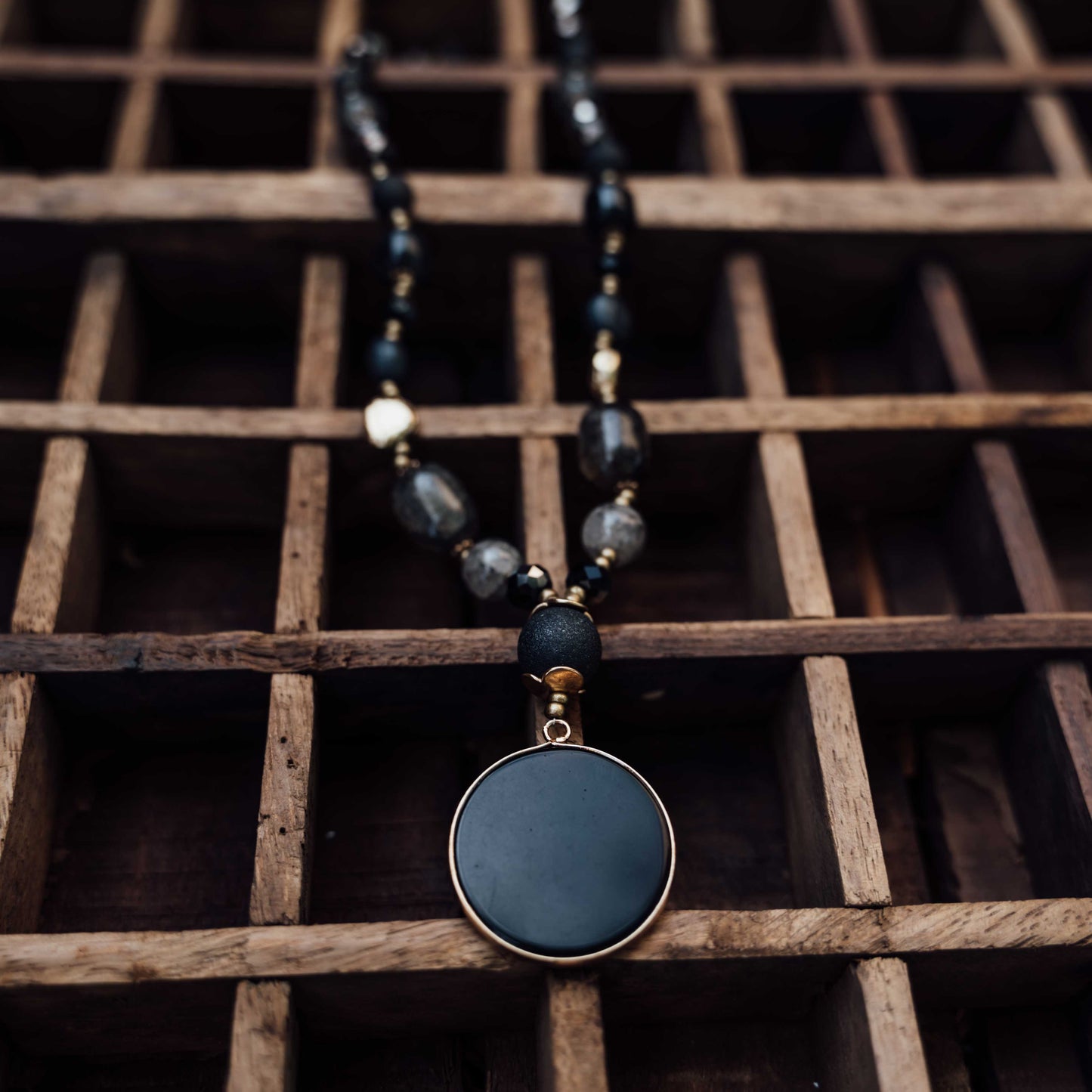 Beaded Black Onyx Necklace