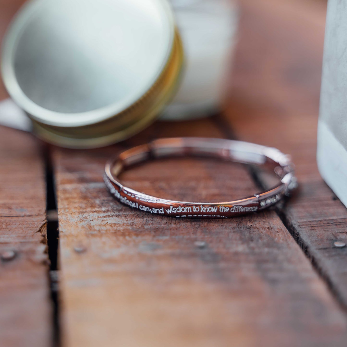 2-Tone Narrow Scripture Bracelet