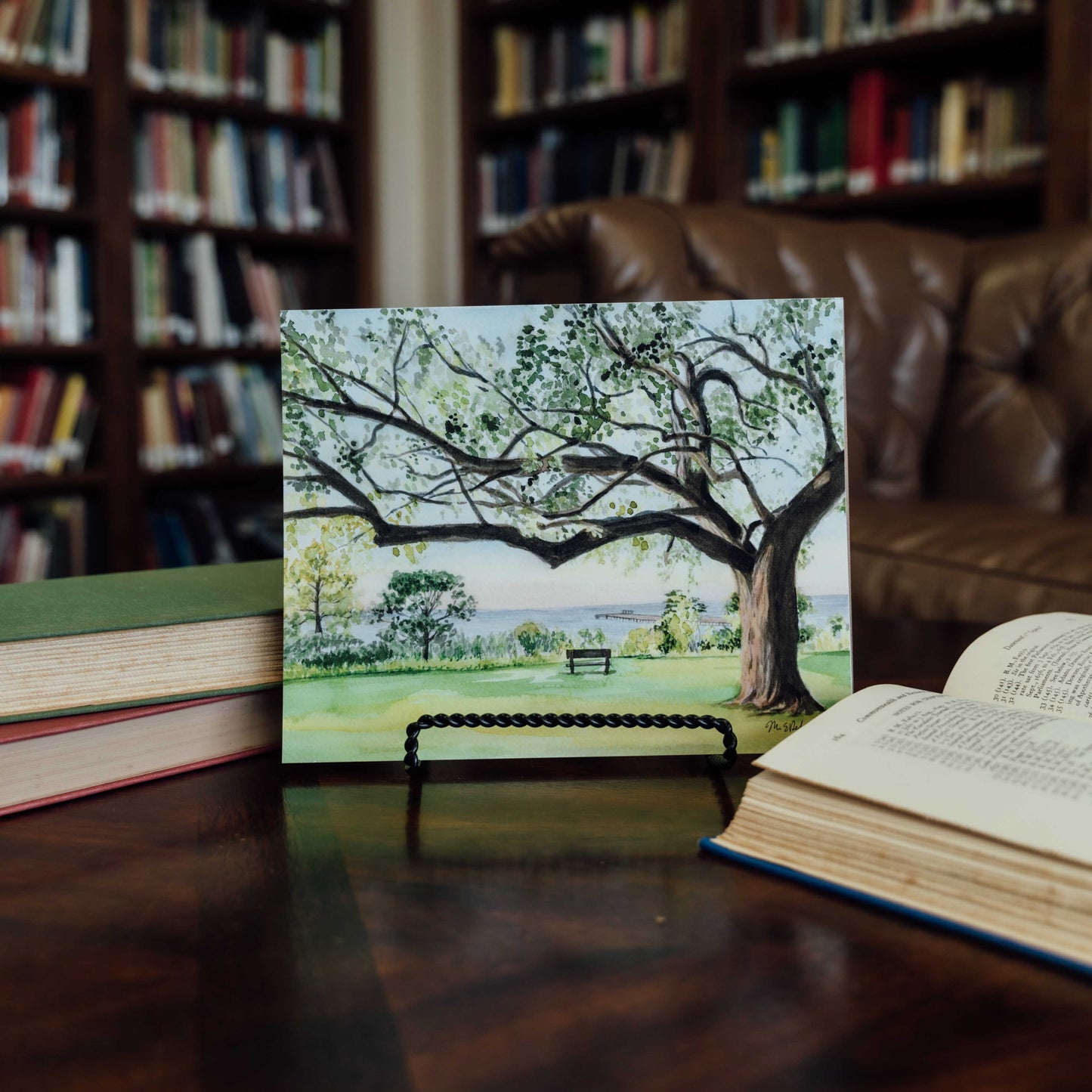 8"x10" Fairhope Waterfront Print by Megan Desko Art
