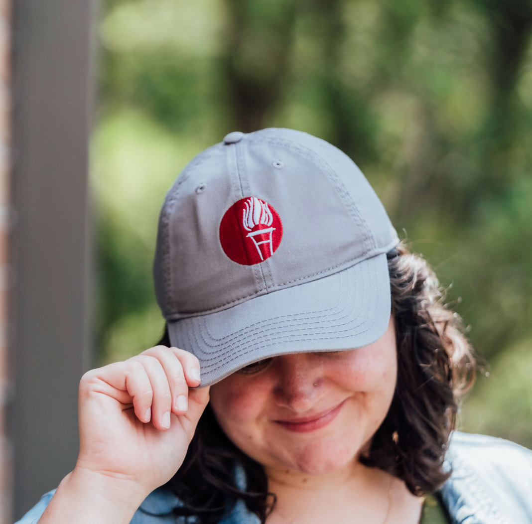 Grey Relaxed Twill Cap