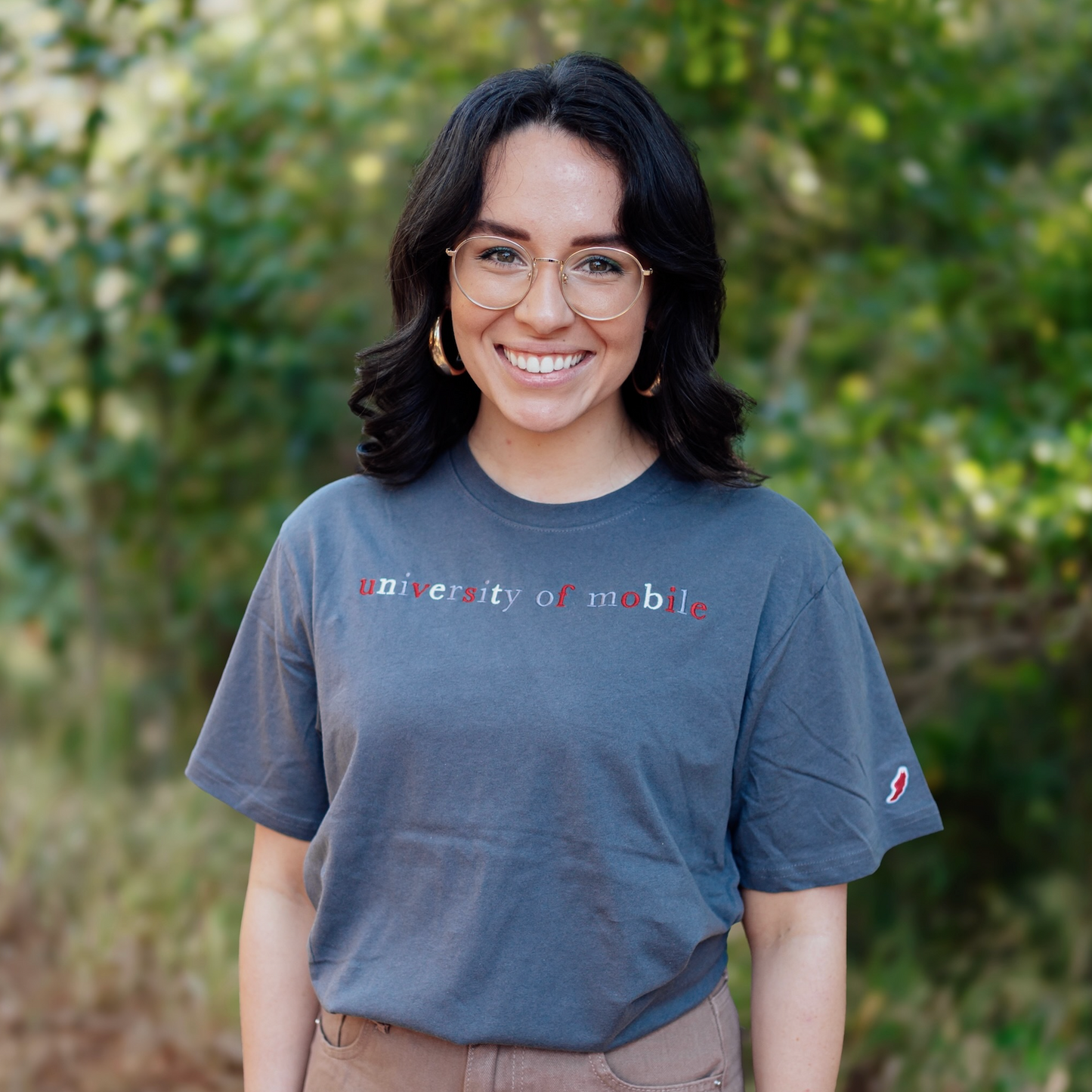 Black Embroidered Tee