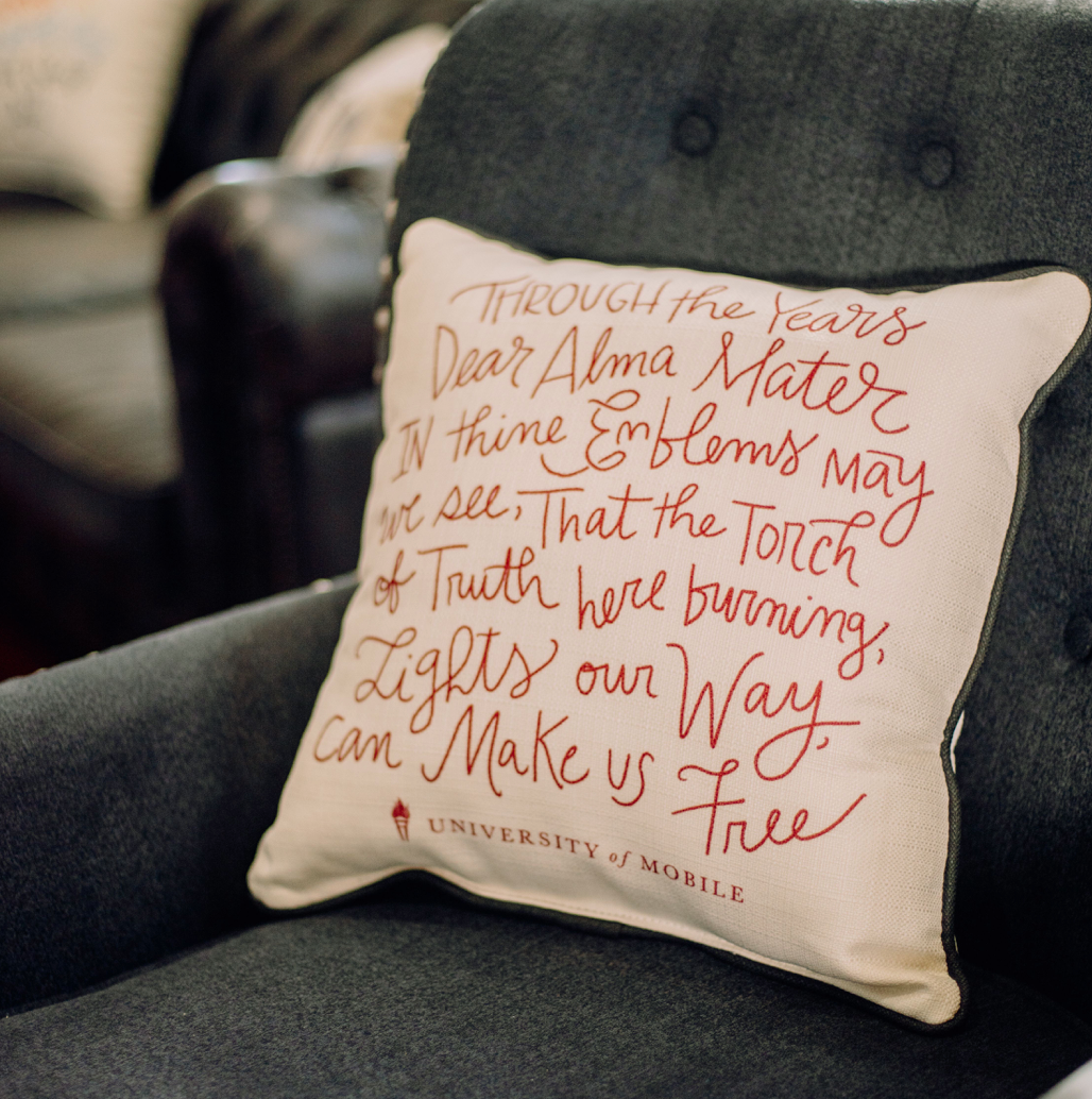 University of Mobile Alma Mater Pillow
