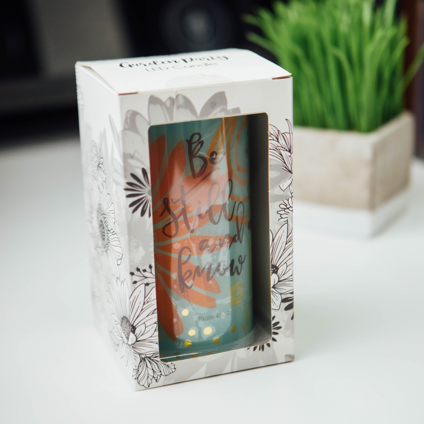 LED Candle Tall - Be Still and Know