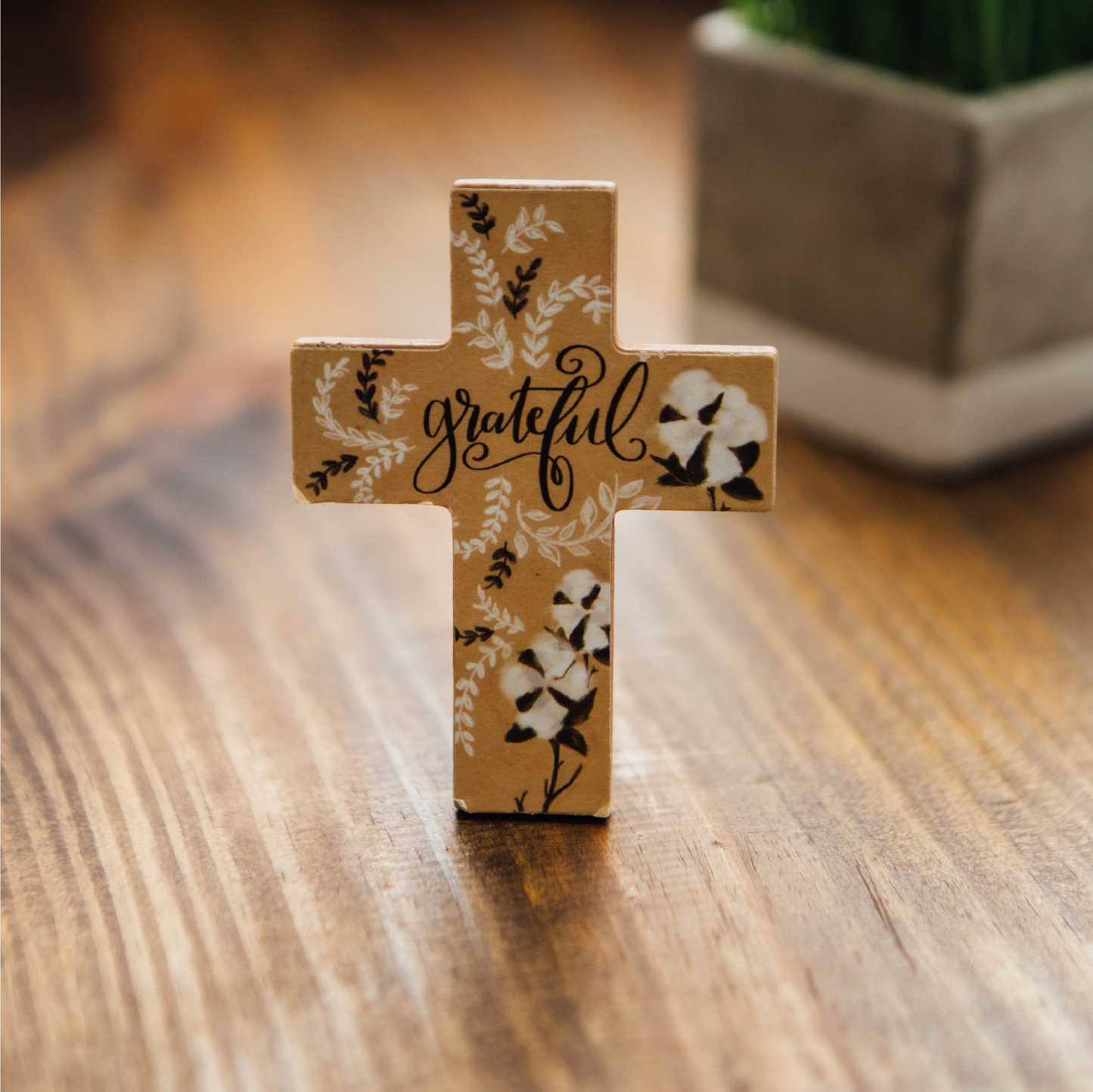 Spiritual Harvest Mini Easel Cross