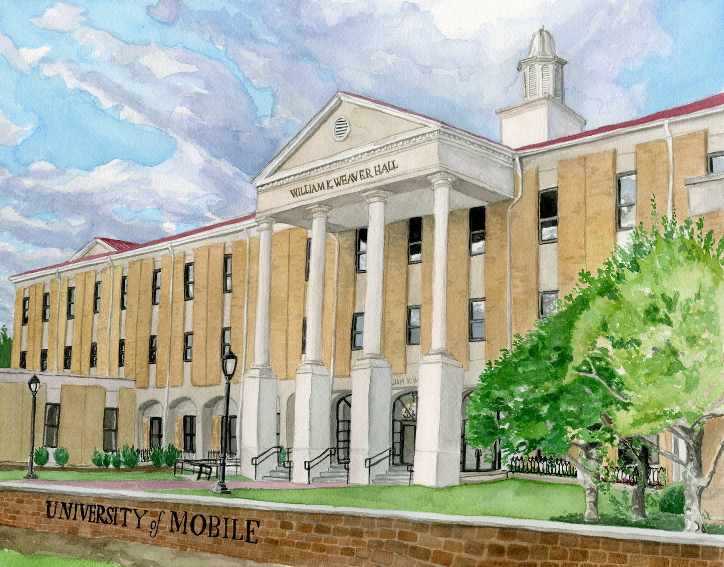 Weaver Hall Print