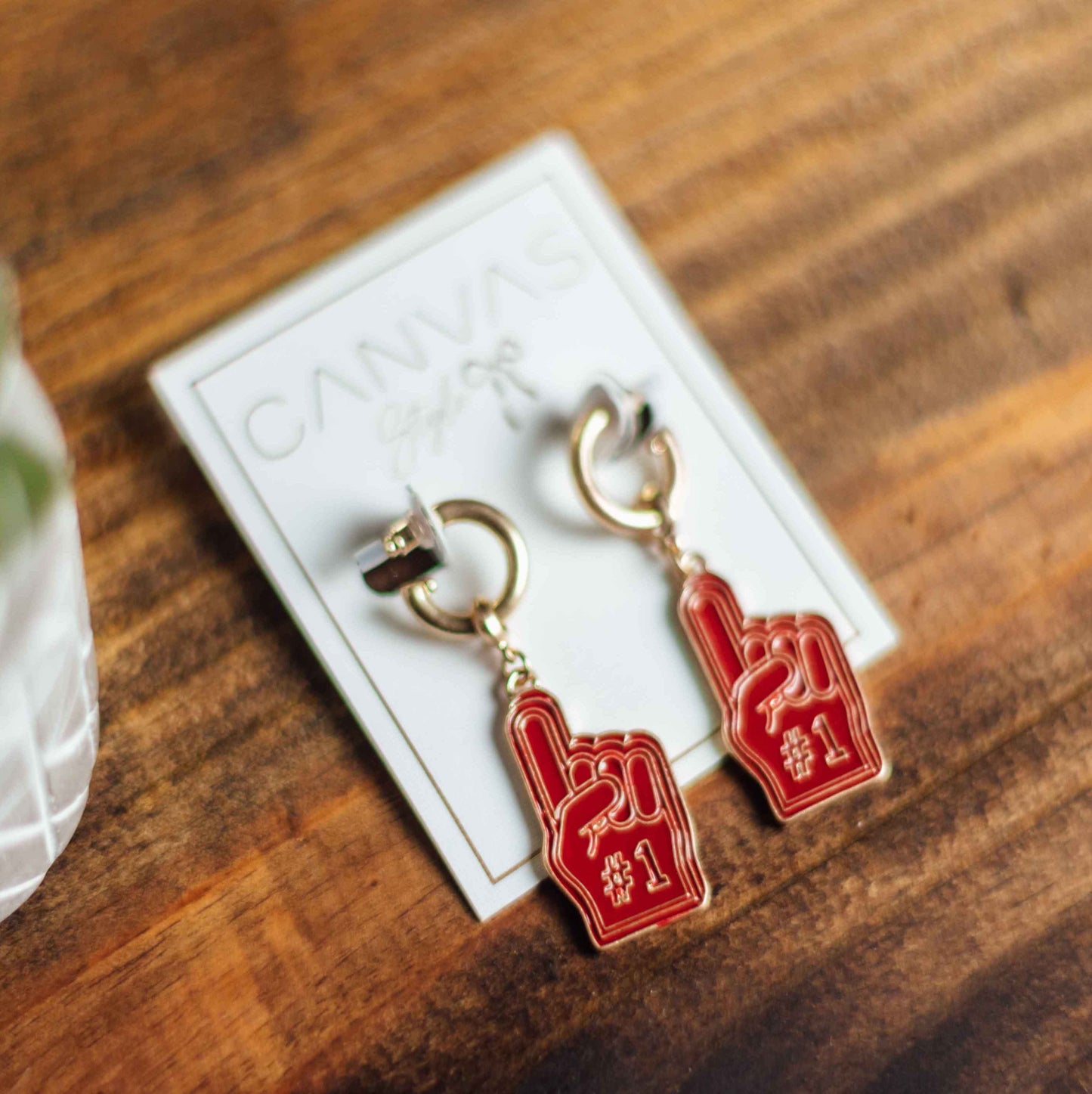 Game Day Foam Finger Earrings