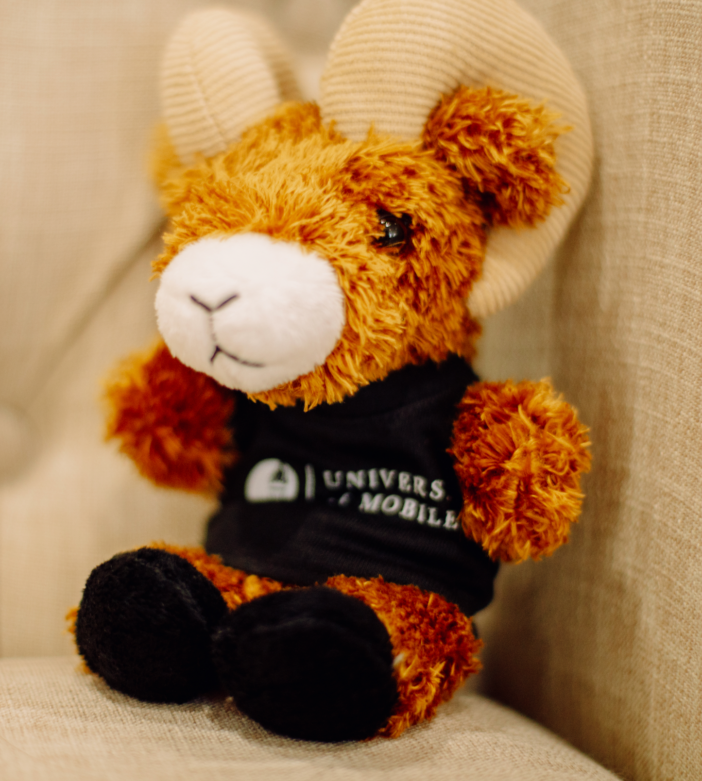UM Plush Ram with Black Shirt