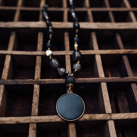 Beaded Black Onyx Necklace