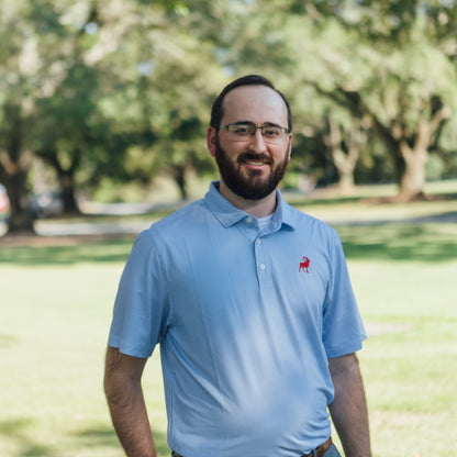 Cutter & Buck Pike Eco Polo in White/Tour Blue