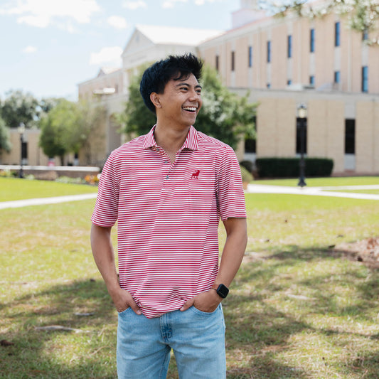 Cutter & Buck Red Stripe Polo