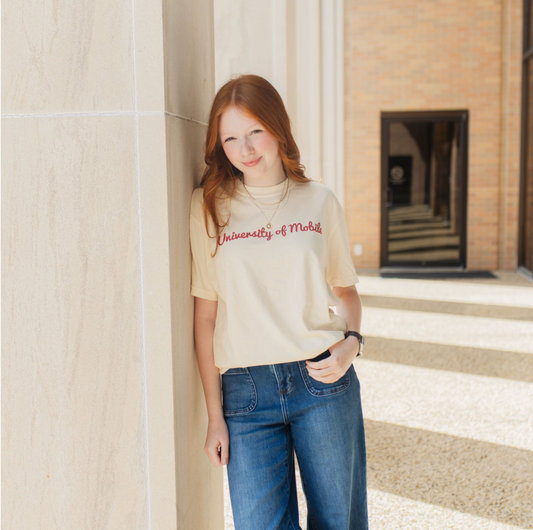 Ivory Script Tee