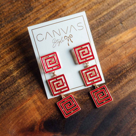Game Day Enamel Earrings