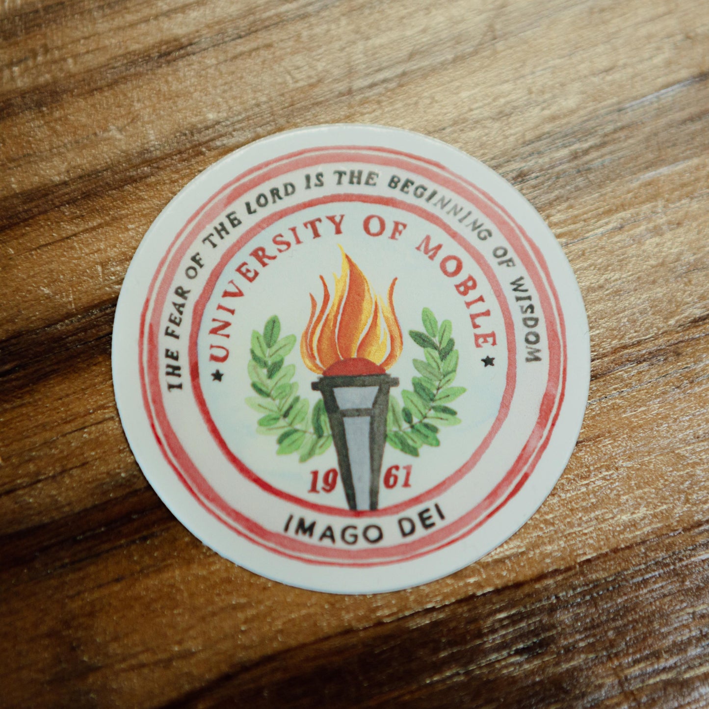 Small Painted University Seal Decal